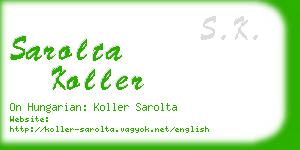 sarolta koller business card